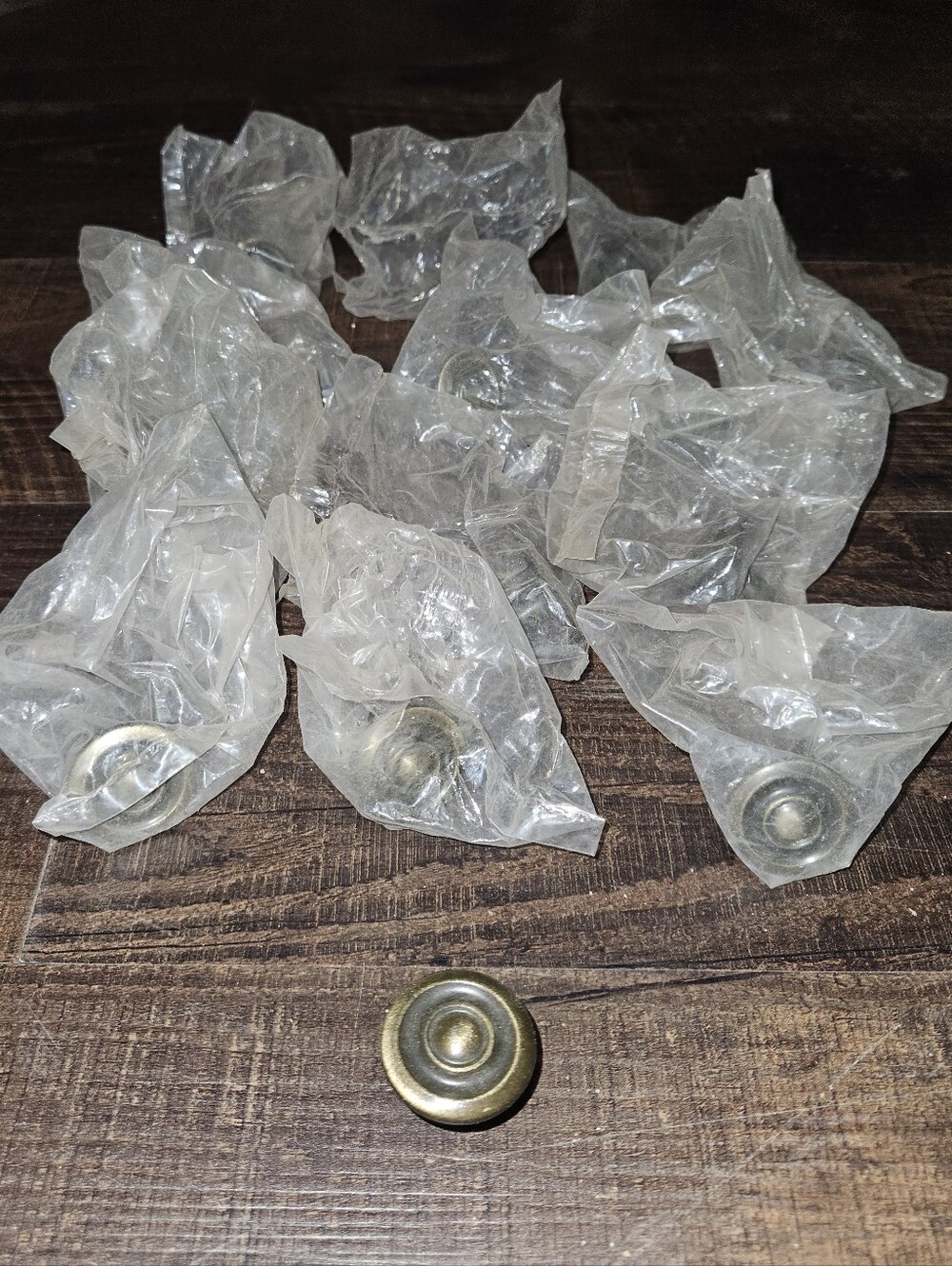 13 Vintage Amerock Classics Round Regency Brass Knobs